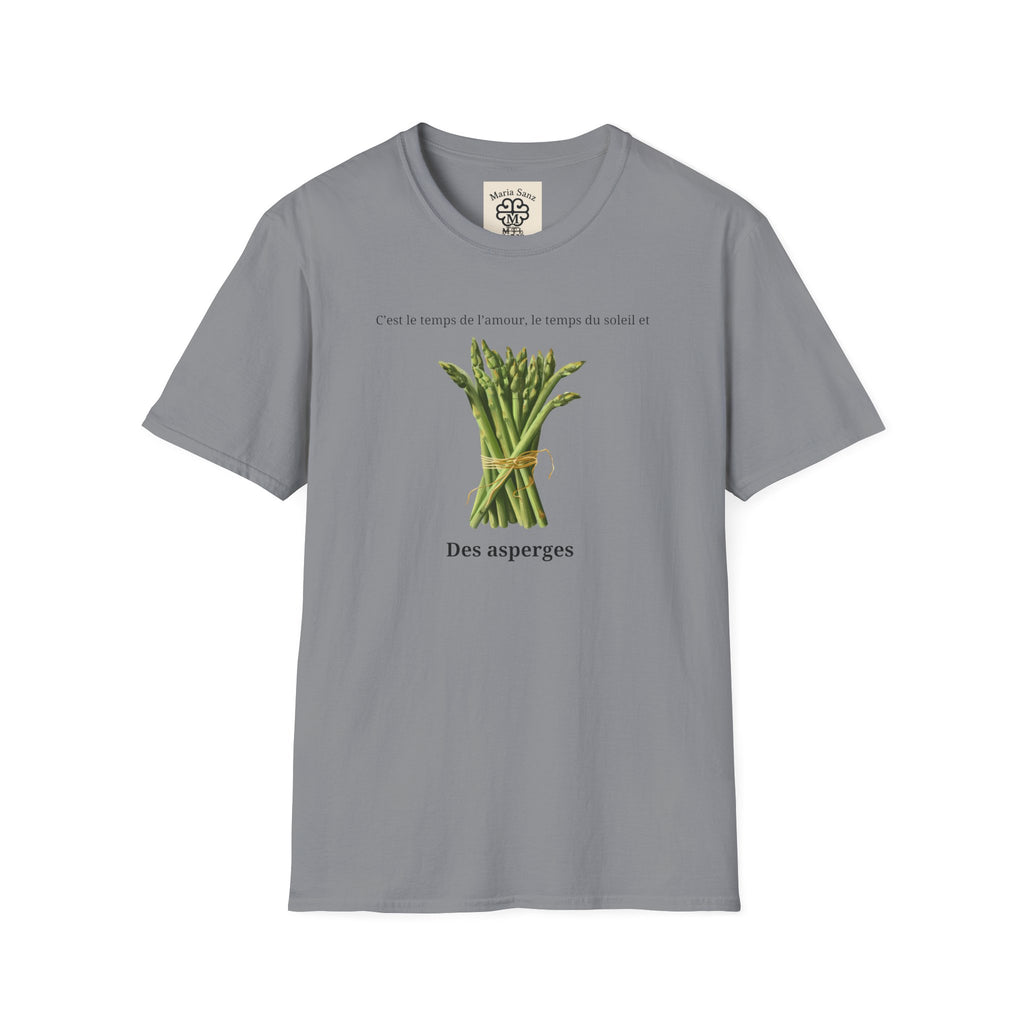 Asparagus Bouquet T-Shirt — French Garden Print, "Les Asperges"