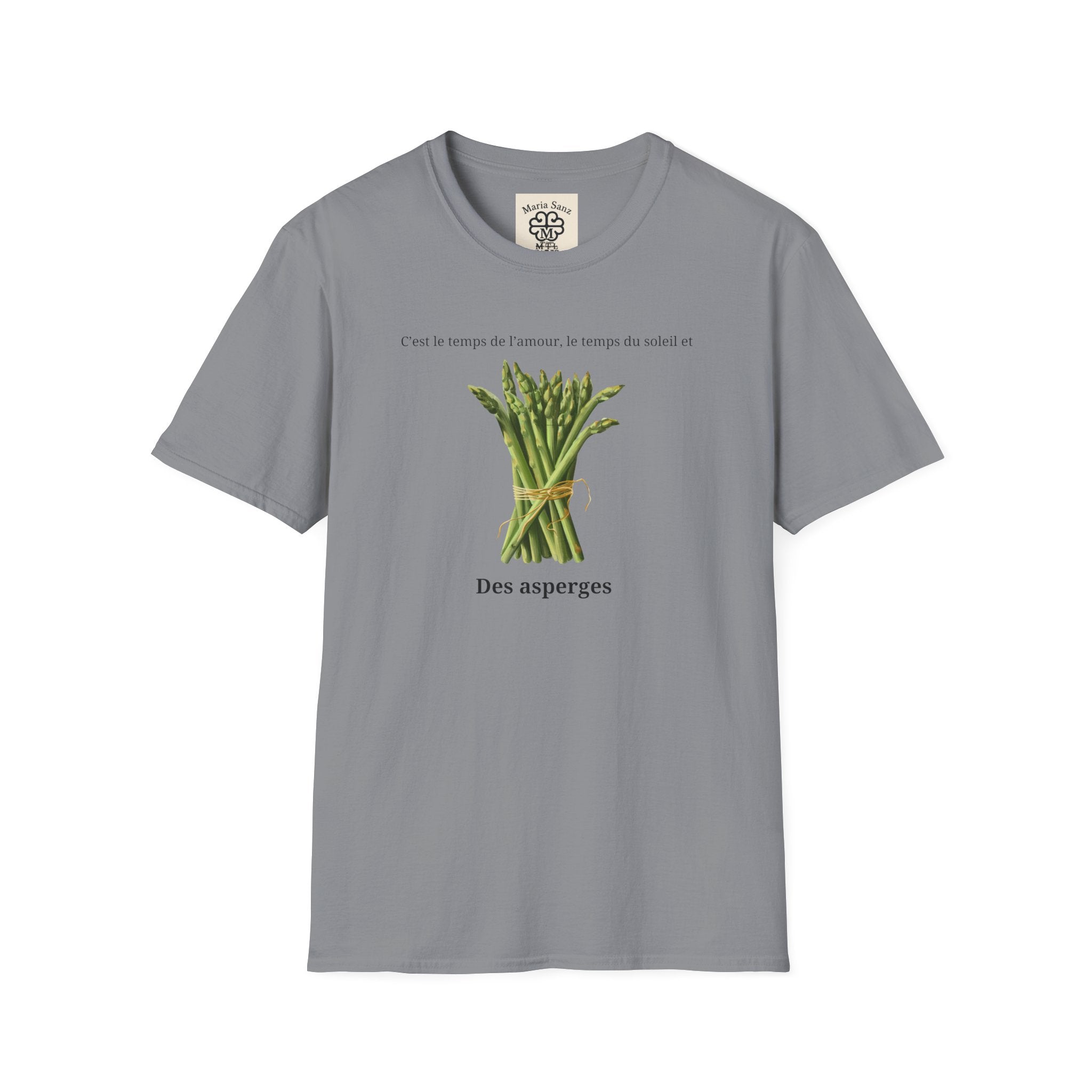 Asparagus Bouquet T-Shirt — French Garden Print, "Les Asperges"