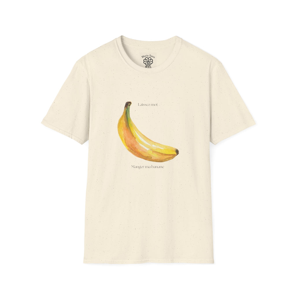 Laissez moi manger ma banane-Banana Graphic T-Shirt — Minimal Fruit Art