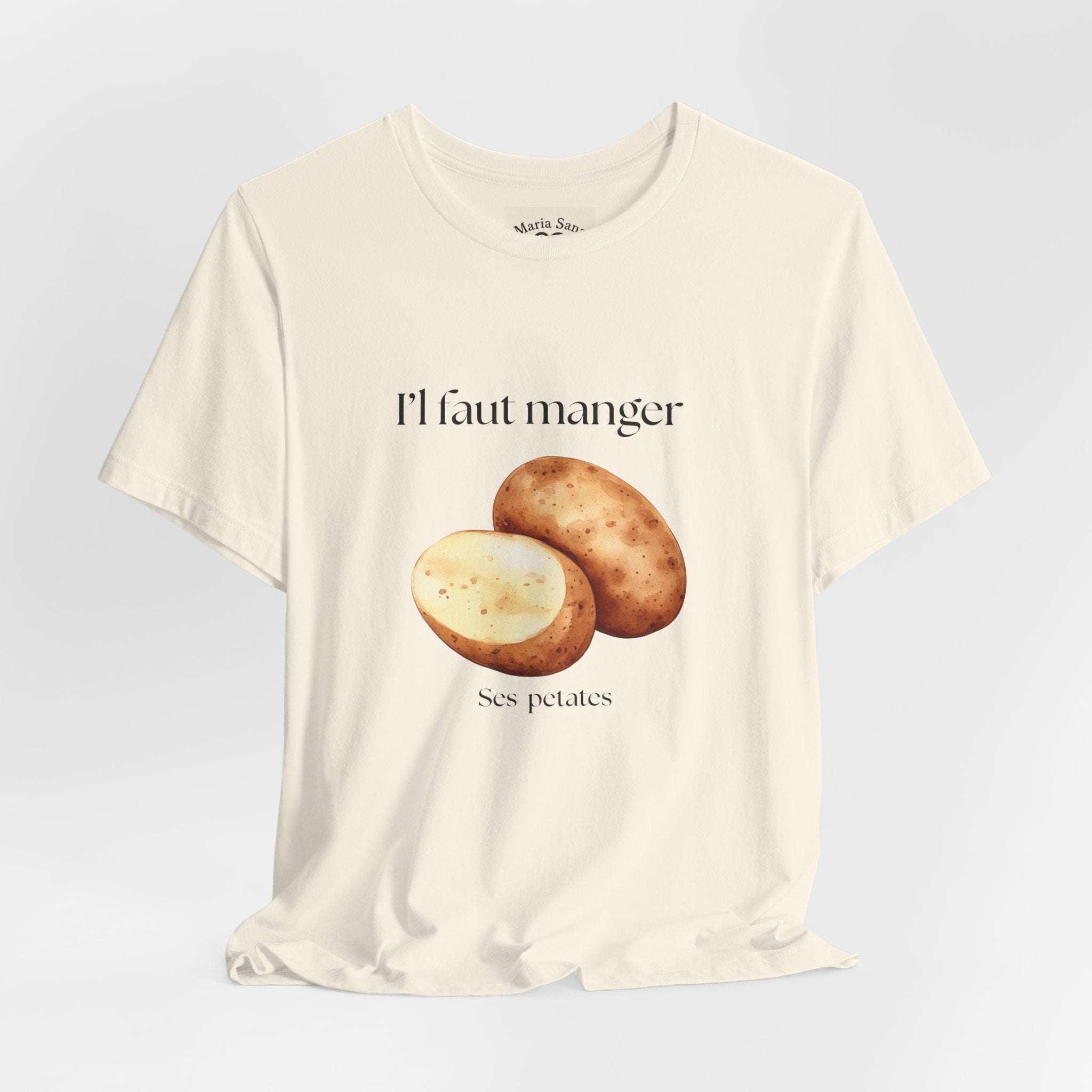 T‑Shirt — "Il faut manger ses petates" Potato Graphic Tee