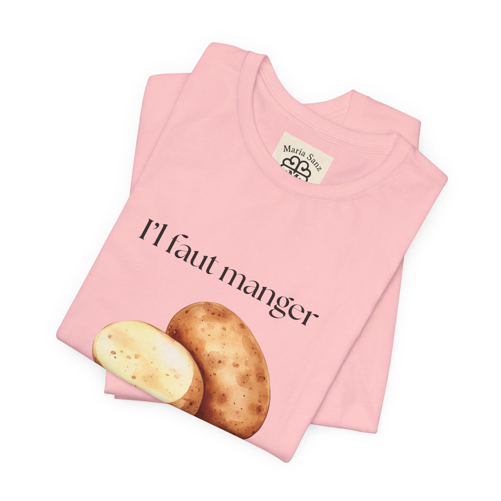 T‑Shirt — "Il faut manger ses petates" Potato Graphic Tee