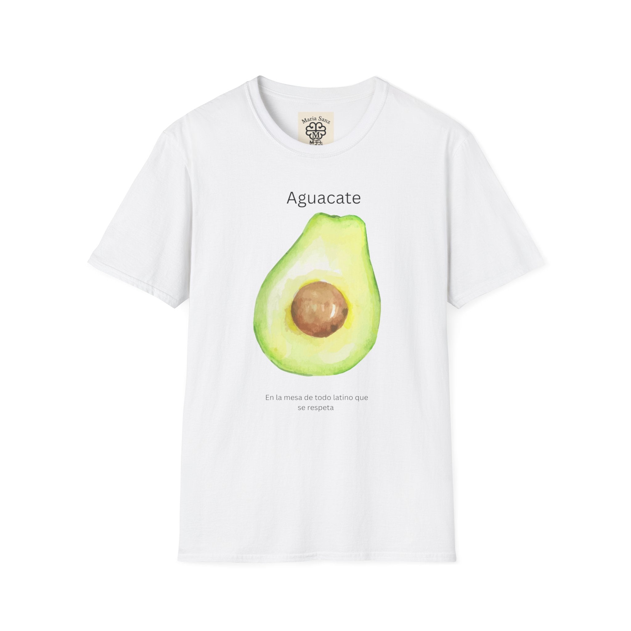 Avocado Watercolor T-Shirt – "Aguacate" Spanish Kitchen Tee
