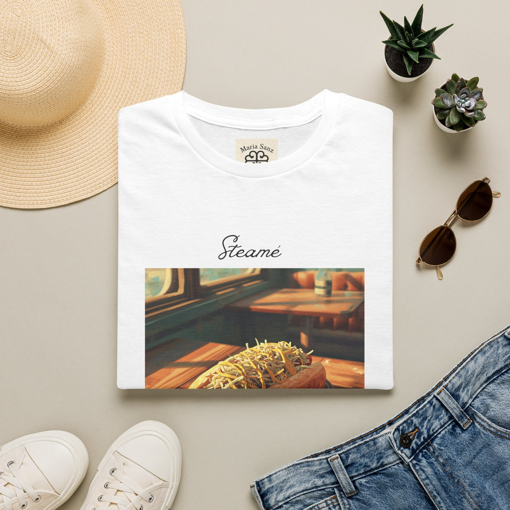 T-Shirt — "Steame" Nostalgic Diner Hot Dog Graphic Tee