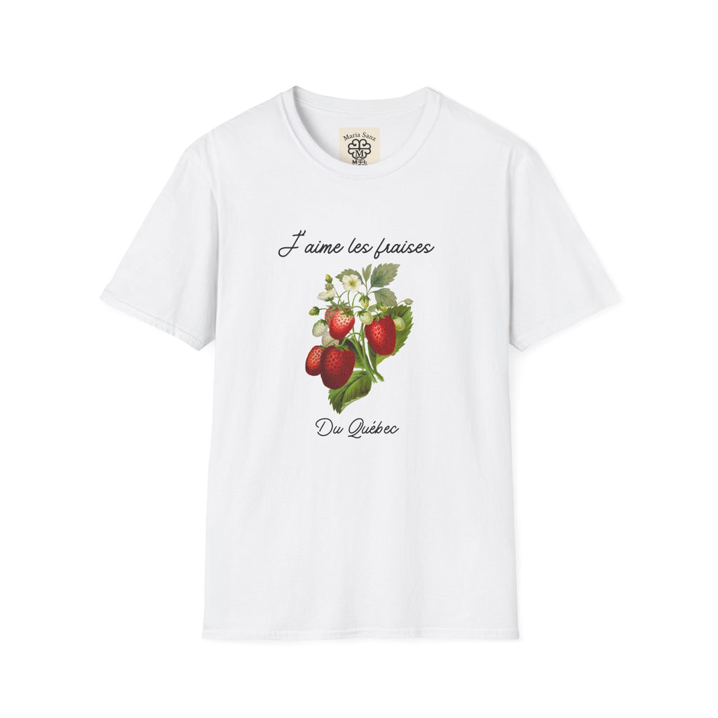 "J'aime les fraises" Strawberry Graphic Tee