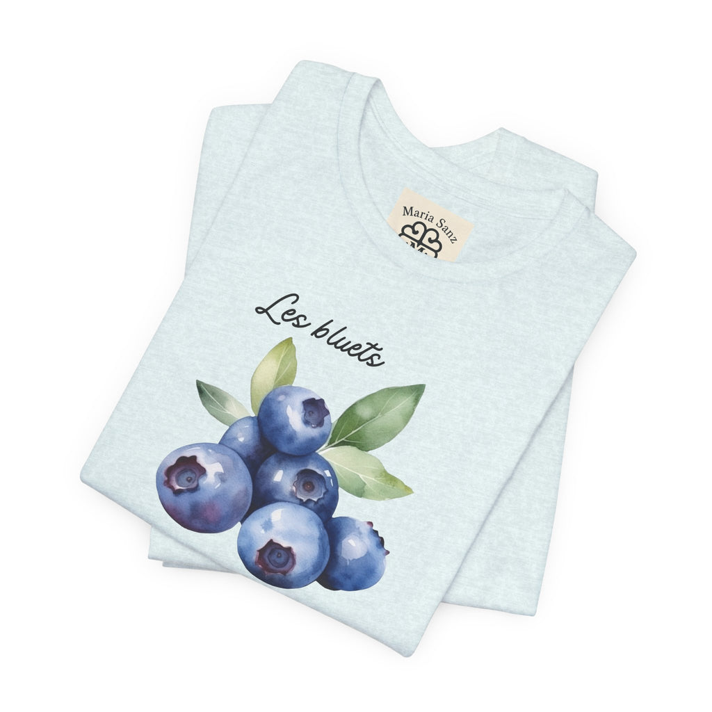 Blueberry Watercolor Tee — "Les Bluets Du lac St. Jean" Graphic T-Shirt